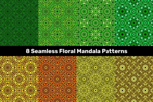 8 Seamless Floral Mandala Patterns for Designers