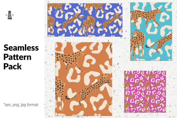 Abstract Cheetah Patterns for Creative Projects