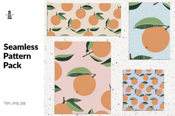 Abstract Oranges Seamless Patterns and Everyday Creativity