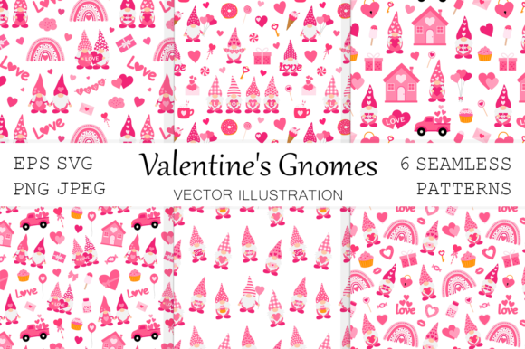 Beyond the Heart: Valentine's Day Gnomes Seamless Patterns as a Modern Creative Asset
