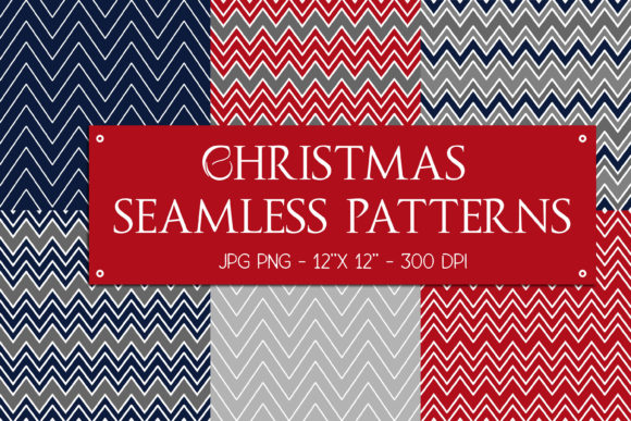 Christmas Geometrical Seamless Patterns for Design