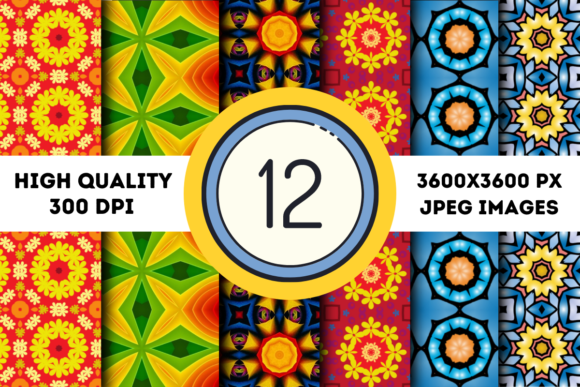 Digital Papers Colorful Patterns for Creative Projects