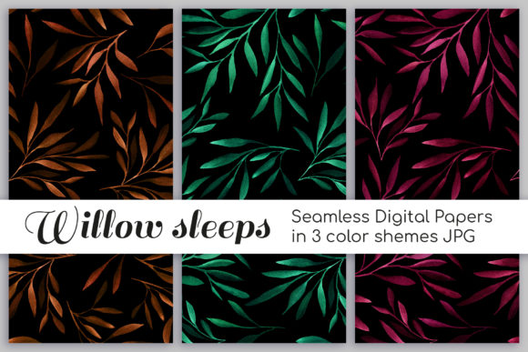 Discovering the Elegance of Watercolor Willow Seamless Patterns