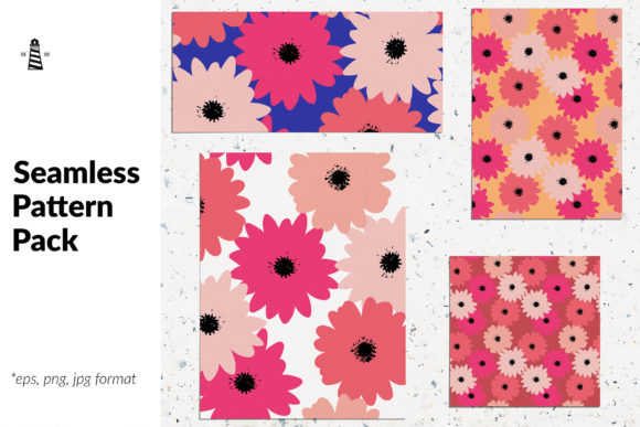 Hand Drawing Wild Flowers Patterns