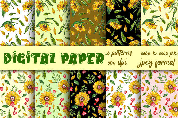 Patterns Sunflower Digital Paper: A Creative Toolkit for Everyday Projects