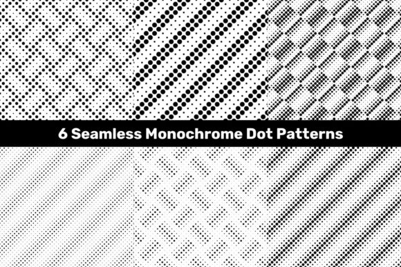 Seamless Monochrome Dot Patterns for Modern Design