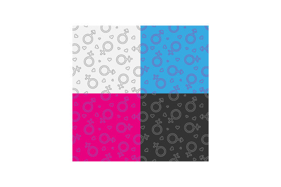 Set of Seamless Patterns with Male and Female Motifs: Endless Creative Possibilities
