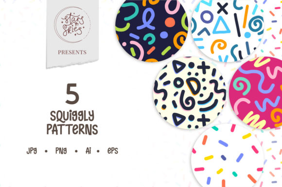 Squiggly Patterns Pack: Versatile Design Assets for Creators