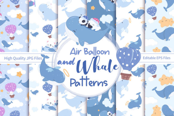 Unlocking Creative Potential with Whale and Air Balloon Seamless Patterns
